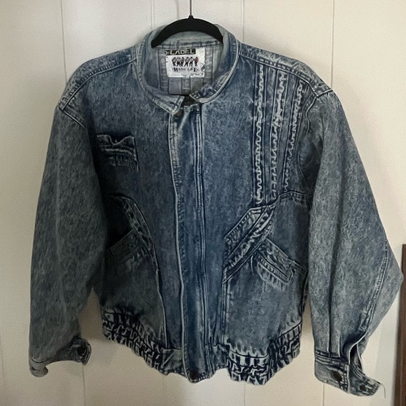 Hang Lee Jackets & Blazers - Vintage Hang Lee Acid-Washed Jean Jacket